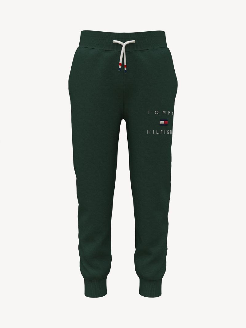 Fiú Tommy Hilfiger Logo Jogger Nadrág Türkiz | HU 2140SGL